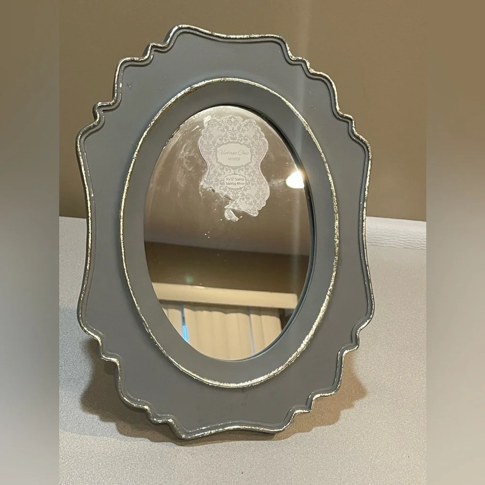 Concepts In Time Dresser Vanity-Wall Mount Framed‎ Mirror-Silver High Light